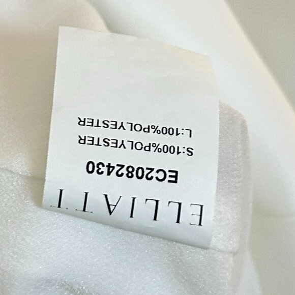 ELLIATT Amelie Square Neck Duchesse Satin Cocktail Minidress in Ivory Large - Picture 7 of 7